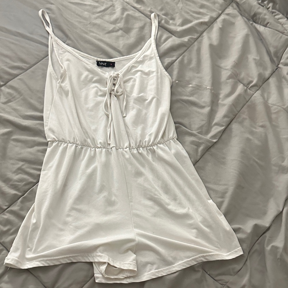 Lou & Grey Cream Romper with Tie Front